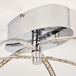 Hofstein Ringos Deckenleuchte LED Chrom, 1-flammig -LED Leuchten Verkäufe ringos deckenleuchte h165691 do1 14