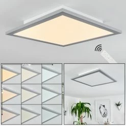 Hofstein Ringuelet Deckenpanel LED Weiß, 1-flammig, Fernbedienung