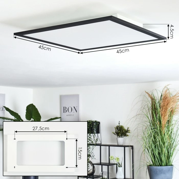 Hofstein Ringuelet Deckenpanel LED Weiß, 1-flammig, Fernbedienung 4 Hofstein Ringuelet Deckenpanel LED Weiß, 1-flammig, Fernbedienung – Bild 4