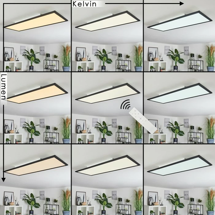 Hofstein Ringuelet Deckenpanel LED Weiß, 1-flammig, Fernbedienung 2 Hofstein Ringuelet Deckenpanel LED Weiß, 1-flammig, Fernbedienung – Bild 2