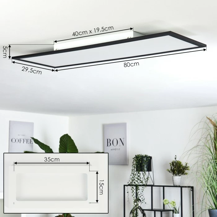 Hofstein Ringuelet Deckenpanel LED Weiß, 1-flammig, Fernbedienung 4 Hofstein Ringuelet Deckenpanel LED Weiß, 1-flammig, Fernbedienung – Bild 4