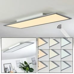 Hofstein Ringuelet Deckenpanel LED Weiß, 1-flammig, Fernbedienung