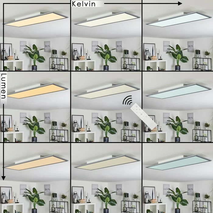 Hofstein Ringuelet Deckenpanel LED Weiß, 1-flammig, Fernbedienung 2 Hofstein Ringuelet Deckenpanel LED Weiß, 1-flammig, Fernbedienung – Bild 2
