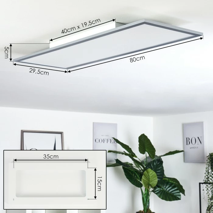 Hofstein Ringuelet Deckenpanel LED Weiß, 1-flammig, Fernbedienung 4 Hofstein Ringuelet Deckenpanel LED Weiß, 1-flammig, Fernbedienung – Bild 4