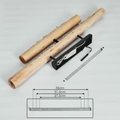 Hofstein Rodeche Deckenleuchte LED Schwarz, Holz hell, 1-flammig -LED Leuchten Verkäufe rodeche deckenleuchte h3384138 2