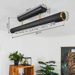 Hofstein Rodeche Deckenleuchte LED Messing, Schwarz, 1-flammig -LED Leuchten Verkäufe rodeche deckenleuchte h3436806 3