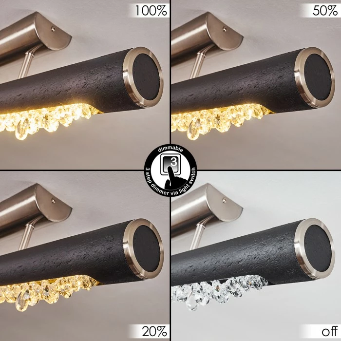 Hofstein Rodeche Deckenleuchte LED Nickel-Matt, Schwarz, 1-flammig 2 Hofstein Rodeche Deckenleuchte LED Nickel-Matt, Schwarz, 1-flammig – Bild 2