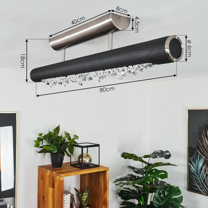 Hofstein Rodeche Deckenleuchte LED Nickel-Matt, Schwarz, 1-flammig 4 Hofstein Rodeche Deckenleuchte LED Nickel-Matt, Schwarz, 1-flammig – Bild 4