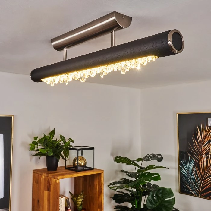 Hofstein Rodeche Deckenleuchte LED Nickel-Matt, Schwarz, 1-flammig 7 Hofstein Rodeche Deckenleuchte LED Nickel-Matt, Schwarz, 1-flammig – Bild 7