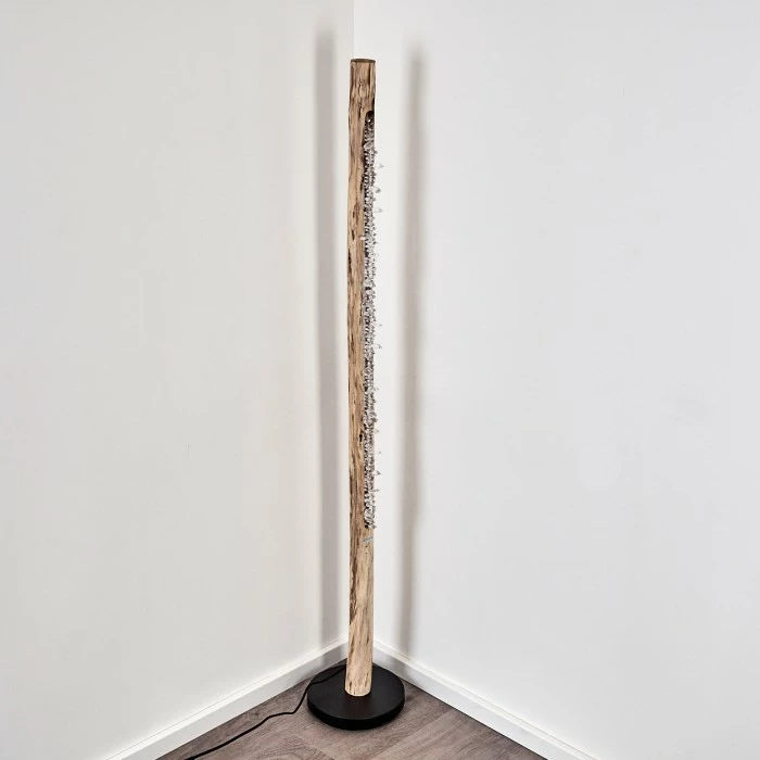 Hofstein Rodeche Stehleuchte LED Schwarz, Holz hell, 1-flammig 5 Hofstein Rodeche Stehleuchte LED Schwarz, Holz hell, 1-flammig – Bild 5