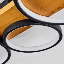 Hofstein Rodekro Deckenleuche LED Schwarz, Holz hell, 1-flammig -LED Leuchten Verkäufe rodekro deckenleuche h3564455 2