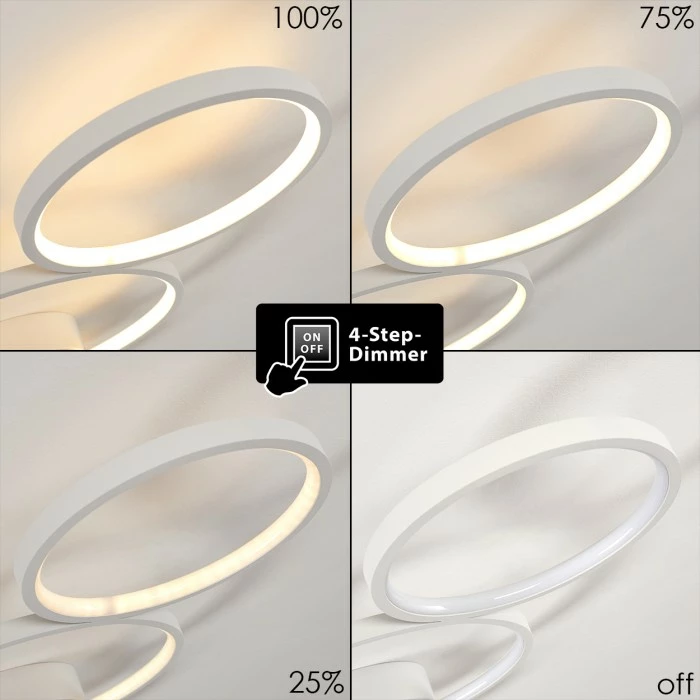 Hofstein Rodekro Deckenleuchte LED Weiß, 1-flammig 4 Hofstein Rodekro Deckenleuchte LED Weiß, 1-flammig – Bild 4