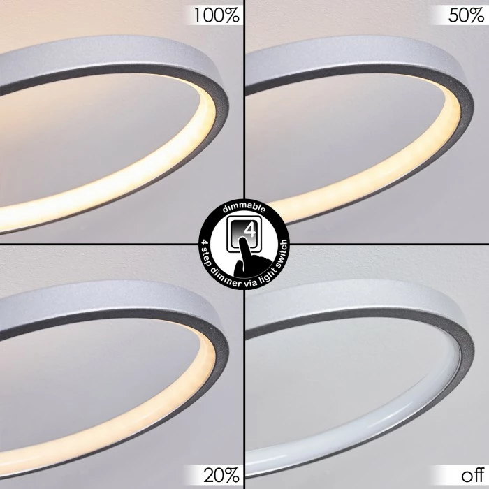 Hofstein Rodekro Deckenleuchte LED Nickel-Matt, 4-flammig 12 Hofstein Rodekro Deckenleuchte LED Nickel-Matt, 4-flammig – Bild 12