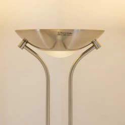 Hofstein Rom Deckenfluter LED Nickel-Matt, 2-flammig -LED Leuchten Verkäufe rom deckenfluter 8500 16