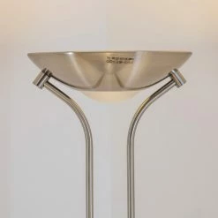 Hofstein Rom Deckenfluter LED Nickel-Matt, 2-flammig -LED Leuchten Verkäufe rom deckenfluter 8500 17