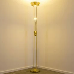 Hofstein Rom Deckenfluter LED Messing, 2-flammig 21 Hofstein Rom Deckenfluter LED Messing, 2-flammig -LED Leuchten Verkäufe rom deckenfluter 8501 2