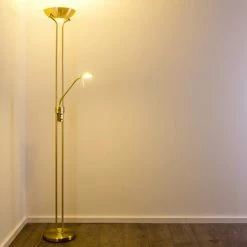 Hofstein Rom Deckenfluter LED Messing, 2-flammig 27 Hofstein Rom Deckenfluter LED Messing, 2-flammig -LED Leuchten Verkäufe rom deckenfluter 8501 8