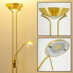 Hofstein Rom Deckenfluter LED Messing, 2-flammig 28 Hofstein Rom Deckenfluter LED Messing, 2-flammig -LED Leuchten Verkäufe rom deckenfluter 8501 9