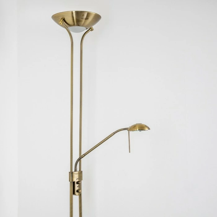 Hofstein Rom Deckenfluter LED Altmessing, 2-flammig 3 Hofstein Rom Deckenfluter LED Altmessing, 2-flammig – Bild 3