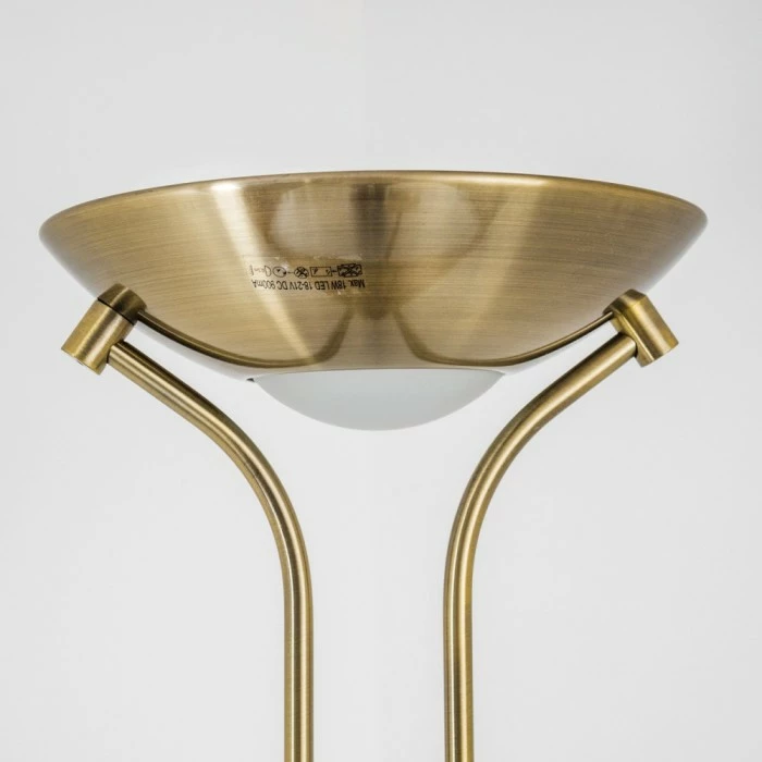 Hofstein Rom Deckenfluter LED Altmessing, 2-flammig 4 Hofstein Rom Deckenfluter LED Altmessing, 2-flammig – Bild 4