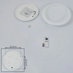 Hofstein Rosenga Deckenleuchte LED Weiß, 1-flammig, Fernbedienung -LED Leuchten Verkäufe rosenga deckenleuchte h3391495 4