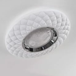 Hofstein Roseto Deckenleuchte LED Chrom, Weiß, Transparent, Klar, 1-flammig, Fernbedienung -LED Leuchten Verkäufe roseto deckenleuchte h3391402 6