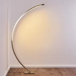 Hofstein Ruswil Bogenlampe LED Nickel-Matt, 1-flammig -LED Leuchten Verkäufe ruswil bogenlampe h3295663 do1 22