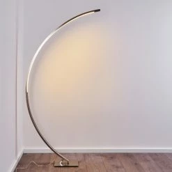 Hofstein Ruswil Bogenlampe LED Nickel-Matt, 1-flammig -LED Leuchten Verkäufe ruswil bogenlampe h3295663 do1 23