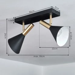 Hofstein Saboria Deckenleuchte LED Schwarz, 2-flammig -LED Leuchten Verkäufe saboria deckenleuchte h3442814 3