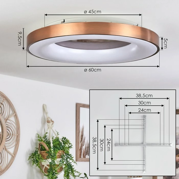 Hofstein Sachseln Deckenleuchte LED Weiß, 1-flammig, Fernbedienung 4 Hofstein Sachseln Deckenleuchte LED Weiß, 1-flammig, Fernbedienung – Bild 4
