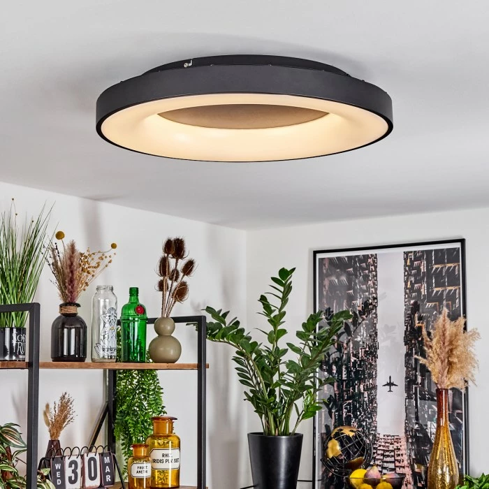 Hofstein Sachseln Deckenleuchte LED Schwarz, 1-flammig, Fernbedienung 9 Hofstein Sachseln Deckenleuchte LED Schwarz, 1-flammig, Fernbedienung – Bild 9