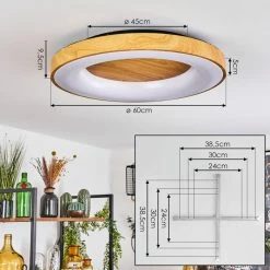 Hofstein Sachseln Deckenleuchte LED Schwarz, 1-flammig, Fernbedienung -LED Leuchten Verkäufe sachseln deckenleuchte h3562475 3