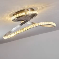 Hofstein Saginaw Deckenleuchte LED Nickel-Matt, 1-flammig, Fernbedienung, Farbwechsler -LED Leuchten Verkäufe saginaw deckenleuchte h3326671 14