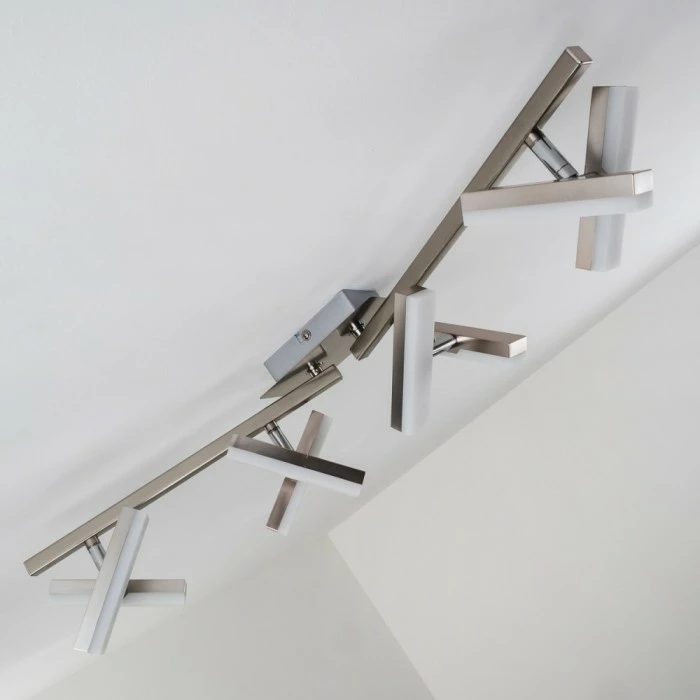 Hofstein Sakami Deckenleuchte LED Nickel-Matt, 8-flammig 21 Hofstein Sakami Deckenleuchte LED Nickel-Matt, 8-flammig – Bild 21