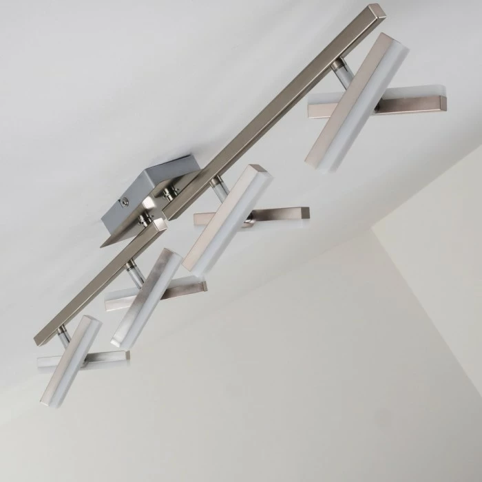 Hofstein Sakami Deckenleuchte LED Nickel-Matt, 8-flammig 7 Hofstein Sakami Deckenleuchte LED Nickel-Matt, 8-flammig – Bild 7