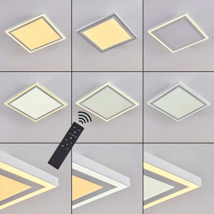 Hofstein Salamo LED Panel Weiß, 2-flammig, Fernbedienung 2 Hofstein Salamo LED Panel Weiß, 2-flammig, Fernbedienung – Bild 2