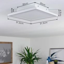 Hofstein Salamo LED Panel Weiß, 2-flammig, Fernbedienung 17 Hofstein Salamo LED Panel Weiß, 2-flammig, Fernbedienung -LED Leuchten Verkäufe salamo led panel h3382301 4
