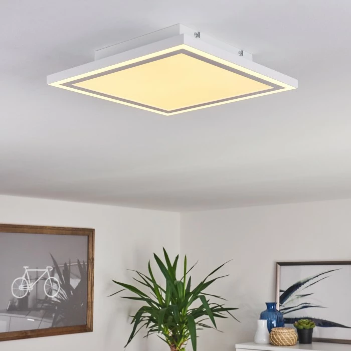 Hofstein Salamo LED Panel Weiß, 2-flammig, Fernbedienung 7 Hofstein Salamo LED Panel Weiß, 2-flammig, Fernbedienung – Bild 7
