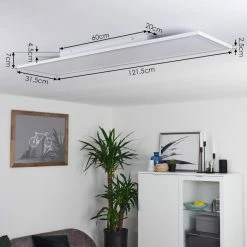 Hofstein Salamo LED Panel Weiß, 2-flammig, Fernbedienung -LED Leuchten Verkäufe salamo led panel h3383865 9