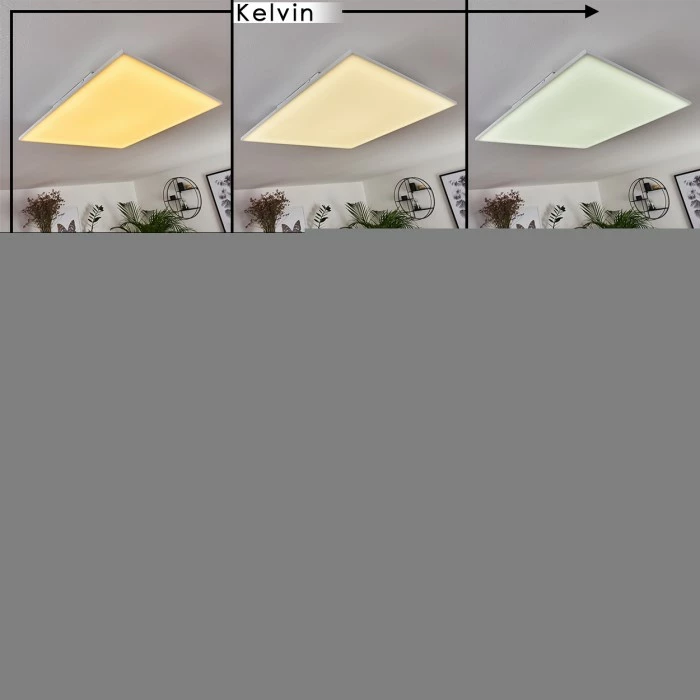 Hofstein Salamo LED Panel Weiß, 1-flammig, Fernbedienung 2 Hofstein Salamo LED Panel Weiß, 1-flammig, Fernbedienung – Bild 2