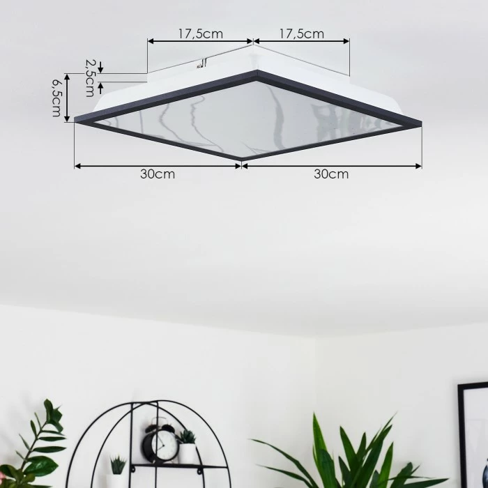 Hofstein Salmi Deckenleuchte LED Schwarz, Weiß, 1-flammig 4 Hofstein Salmi Deckenleuchte LED Schwarz, Weiß, 1-flammig – Bild 4