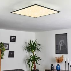 Hofstein Salmi Deckenleuchte LED Schwarz, Weiß, 1-flammig