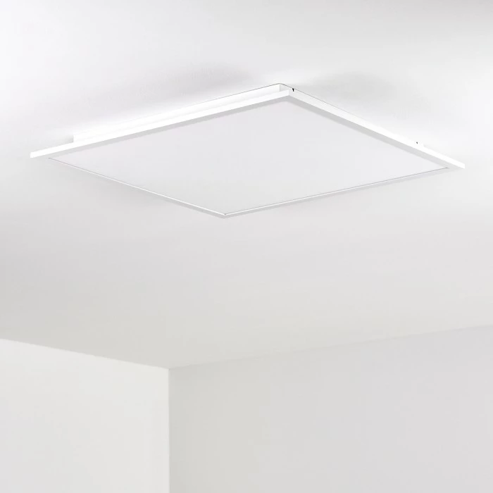 Hofstein Salmi Deckenpanel LED Aluminium, Weiß, 1-flammig, Fernbedienung 6 Hofstein Salmi Deckenpanel LED Aluminium, Weiß, 1-flammig, Fernbedienung – Bild 6