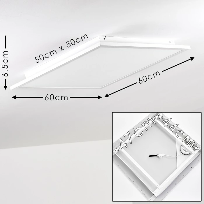 Hofstein Salmi Deckenpanel LED Weiß, 1-flammig, Fernbedienung, Farbwechsler 2 Hofstein Salmi Deckenpanel LED Weiß, 1-flammig, Fernbedienung, Farbwechsler – Bild 2