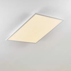 Hofstein Salmi Deckenpanel LED Aluminium, Weiß, 1-flammig, Fernbedienung -LED Leuchten Verkäufe salmi deckenpanel h3314395 19