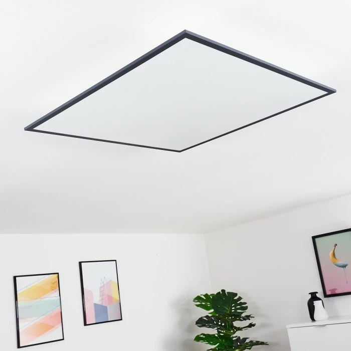 Hofstein Salmi Deckenpanel LED Grau, Weiß, 1-flammig 9 Hofstein Salmi Deckenpanel LED Grau, Weiß, 1-flammig – Bild 9