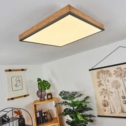 Hofstein Salmi Deckenpanel LED Schwarz, Weiß, Holzoptik, 1-flammig -LED Leuchten Verkäufe salmi deckenpanel h3436837 8