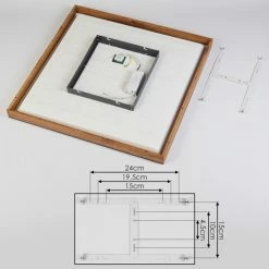 Hofstein Salmi Deckenpanel LED Schwarz, Weiß, Holzoptik, 1-flammig -LED Leuchten Verkäufe salmi deckenpanel h3436851 4