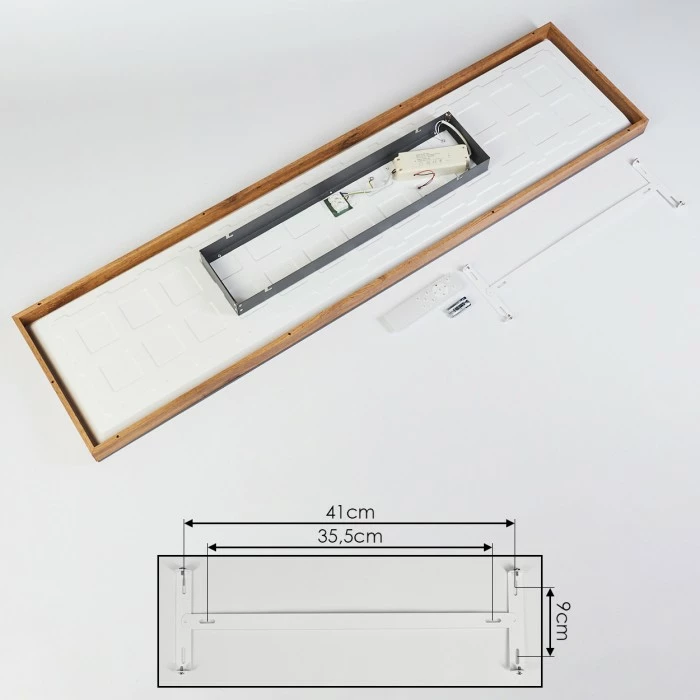 Hofstein Salmi Deckenpanel LED Schwarz, Weiß, Holzoptik, 1-flammig, Fernbedienung 5 Hofstein Salmi Deckenpanel LED Schwarz, Weiß, Holzoptik, 1-flammig, Fernbedienung – Bild 5