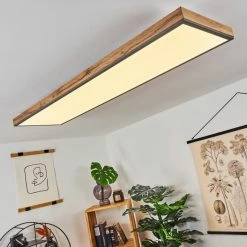 Hofstein Salmi Deckenpanel LED Schwarz, Wei&szlig;, Holzoptik, 1-flammig -LED Leuchten Verkäufe salmi deckenpanel h3436912 8